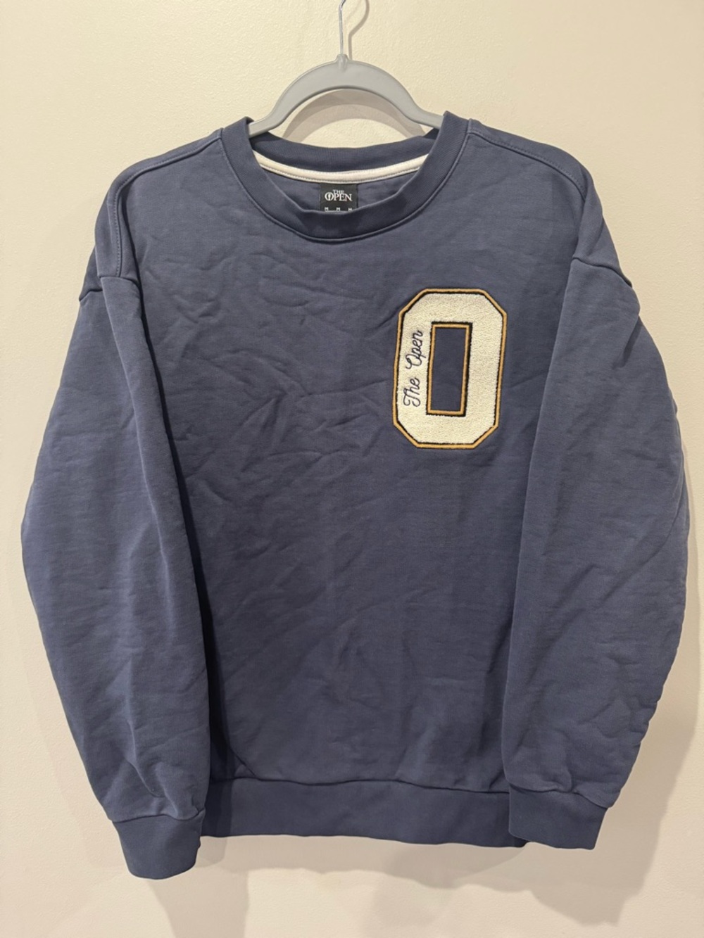 The British Open Sz M PGA Tour Golf Sweatshirt Letterman Style Forged by Nature